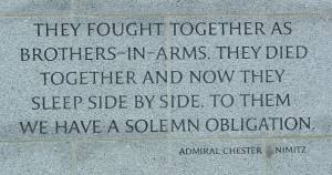 WWII Memorial poem at Arlington Cemetery